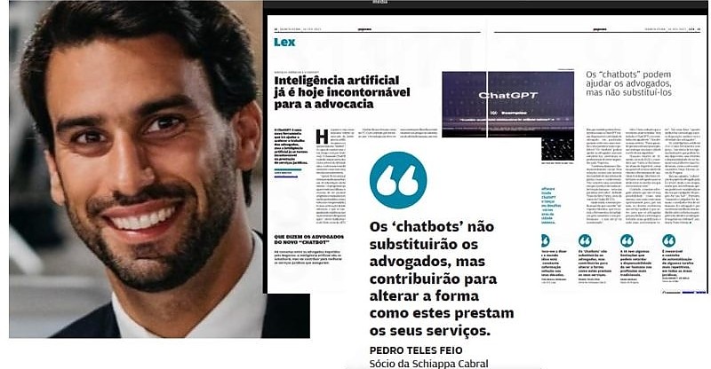 Pedro Teles Feio, scio, um dos advogados que comenta no Jornal de Negcios o novo ChatGPT
